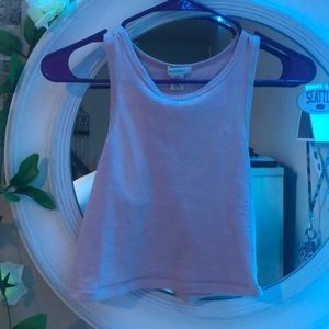 cute pink cropped tank top!